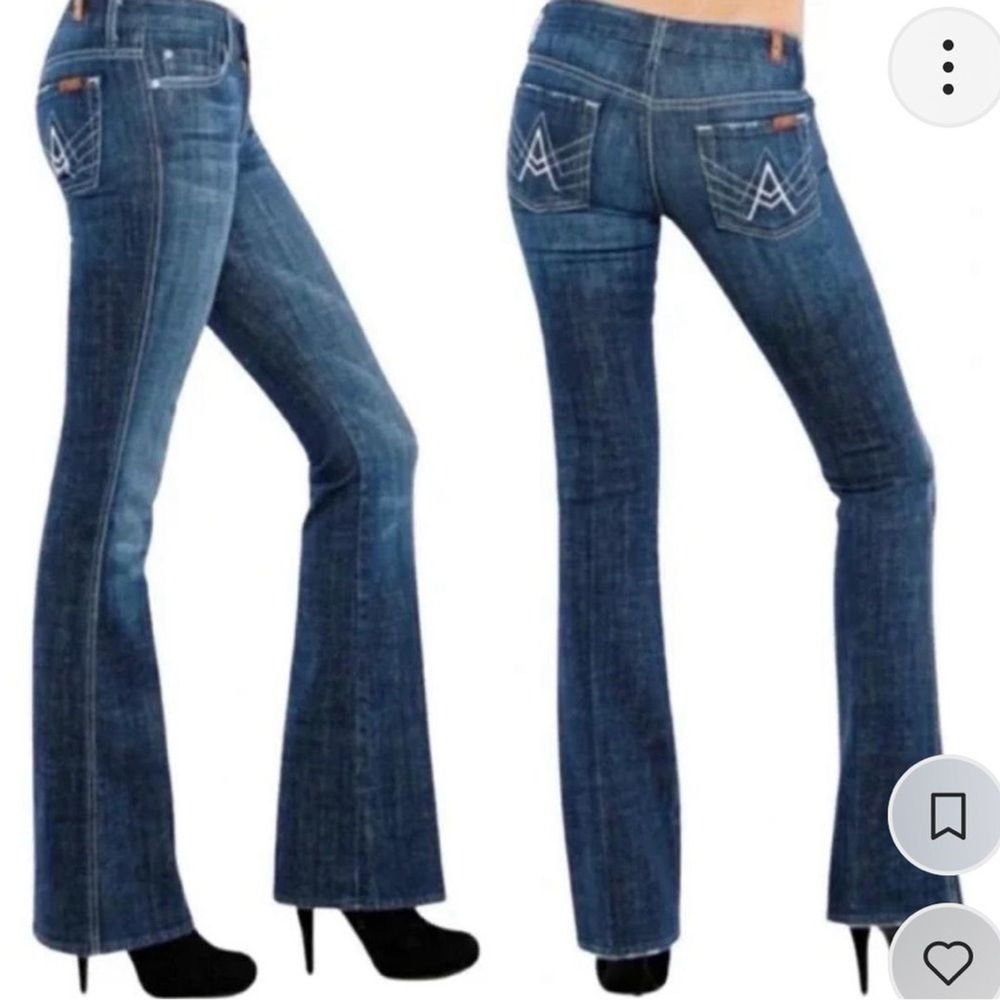 7 For All Mankind Womens Sz. 29 Blue A Pocket Flare Jeans
